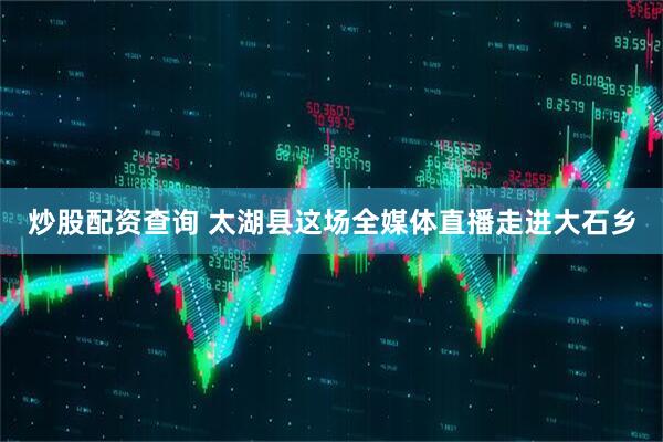 炒股配资查询 太湖县这场全媒体直播走进大石乡